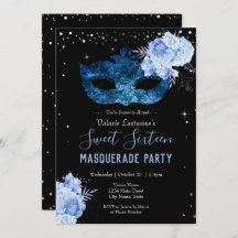 Blue Masquerade Sweet Sixteen