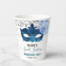 Blue Masquerade Sweet Sixteen Party