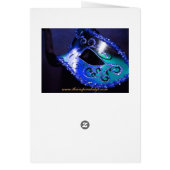 Blue Masqurade Swirl Table Number Card (Achterkant)