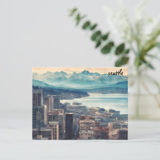 Blue Mass mailing Seattle briefkaarten (Staand voorkant)