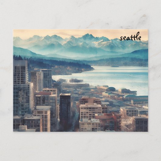 Blue Mass mailing Seattle briefkaarten (Voorkant)
