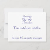 Blue Massage Hands Cadeaubon (Voorkant)