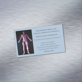 Blue Massage Therapy Chiropractie Medisch Magnetisch Visitekaartje