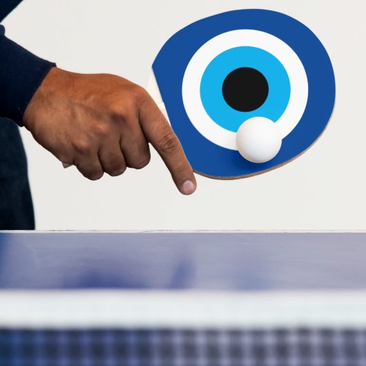 Blue Mati Evil Eye charm table tennis Tafeltennisbatje (Insitu)