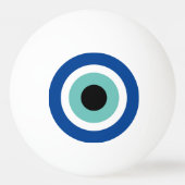 Blue Mati Evil Eye geluk & bescherming rond oogbal Pingpongbal (Voorkant)