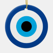 Blue Mati Evil Eye keramische ornament (Voorkant)