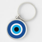 Blue Mati Evil Eye Lucky Charm Premium sleutelhang Sleutelhanger (Voorkant)