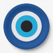 Blue Mati Evil Eye Nazar bruiloft Papieren Bordje (Voorkant)