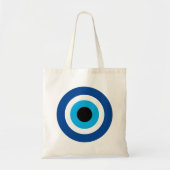 Blue Mati Evil Eye symbool canvas tas (Voorkant)