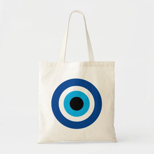 Blue Mati Evil Eye symbool canvas tas (Voorkant)