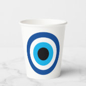 Blue Mati Evil Eye symbool papieren bekers voor fe (Achterkant)