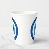 Blue Mati Evil Eye symbool papieren bekers voor fe (Links)