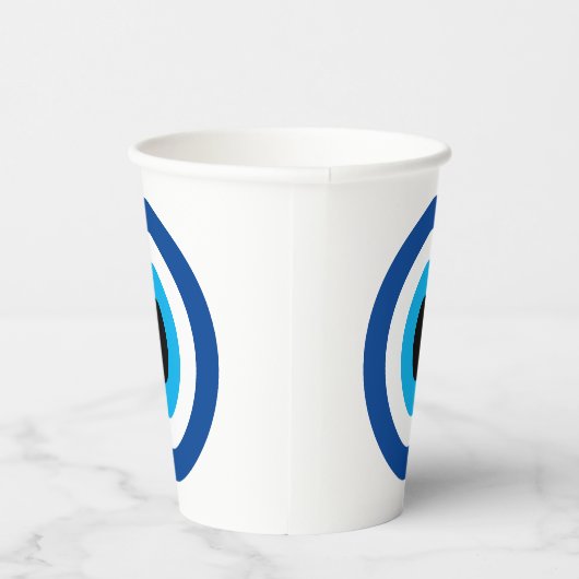 Blue Mati Evil Eye symbool papieren bekers voor fe (Rechts)