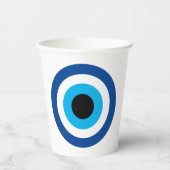 Blue Mati Evil Eye symbool papieren bekers voor fe (Voorkant)