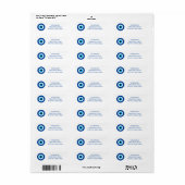 Blue Mati Evil Eye symbool retouradres stickers (Full Sheet)