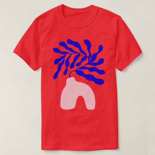 Blue Matisse Ferns II T-shirt (Design voorkant)