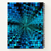 Blue Matrix Pixel Vortex | Gepersonaliseerd Notitieboek (Achterkant)