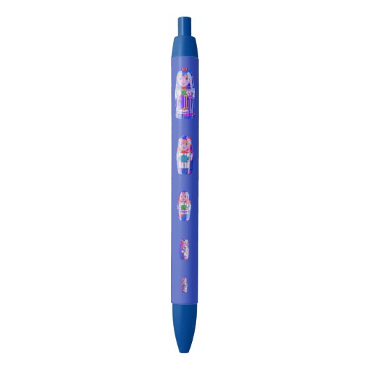 Blue Matryoshka Russian Dolls Pen (Voorkant Verticaal)