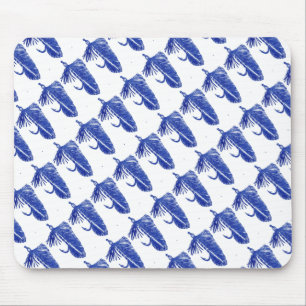 "Blue Matuka - Tiled" klassieke forel Fly Mousepad Muismat