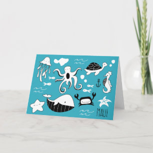 Blue Maui Ocean Wenskaart Kaart