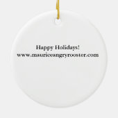 Blue Maurice, Angry Rooster Ornament (Achterkant)