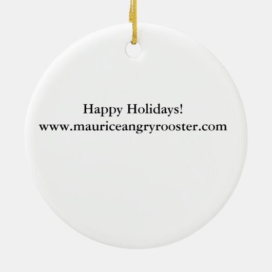 Blue Maurice, Angry Rooster Ornament (Achterkant)