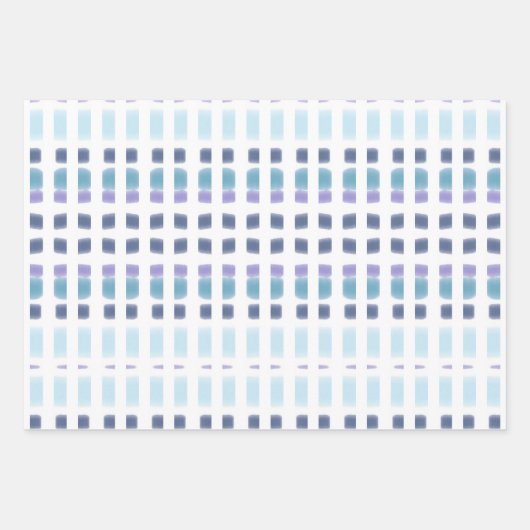 Blue Mauve Paars Black Inpakpapier Vel (Voorkant 3)