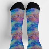 Blue Mauve White Parly Floaty Swirls Sokken (Top)