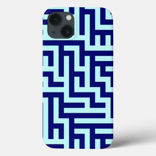 Blue Maze Art Patroon Case-Mate iPhone Case (Achterkant)