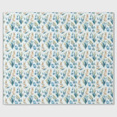 Blue Meadow Charm Gift Wrapping Paper Cadeaupapier (Vlak)