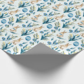 Blue Meadow Charm Gift Wrapping Paper Cadeaupapier (Hoek)