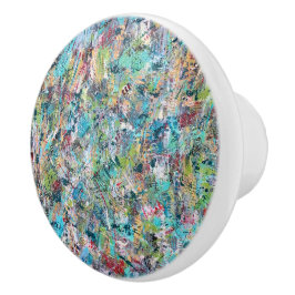 Blue Meadow Keramische Trek Knop