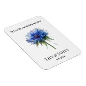 Blue Meadow Magic: Waterverf Cornflower Art Magneet (Rechterzijde)