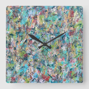 Blue Meadow Wall klok
