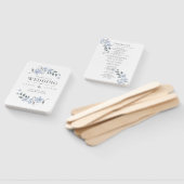 Blue Meadow Waterverf Wedding Program Hand Fan Handwaaier (Niet-gemonteerd)