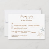 Blue Meal Choice Song Request Wedding Small RSVP Notitiekaartje (Voorkant)