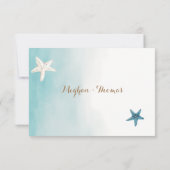 Blue Meal Choice Song Request Wedding Small RSVP Notitiekaartje (Achterkant)