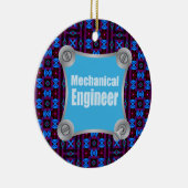 Blue Mechanical Engineer Keramisch Ornament (Rechts)
