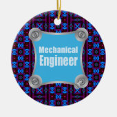Blue Mechanical Engineer Keramisch Ornament (Voorkant)