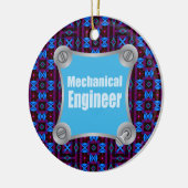 Blue Mechanical Engineer Keramisch Ornament (Links)