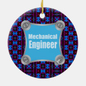 Blue Mechanical Engineer Keramisch Ornament (Achterkant)