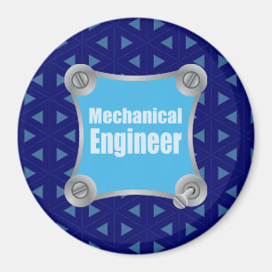 Blue Mechanical Engineer Magneet