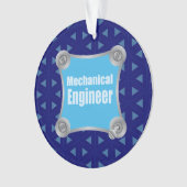 Blue Mechanical Engineer Ornament (voorkant)