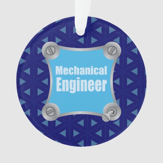 Blue Mechanical Engineer Ornament (voorkant)