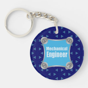 Blue Mechanical Engineer Sleutelhanger
