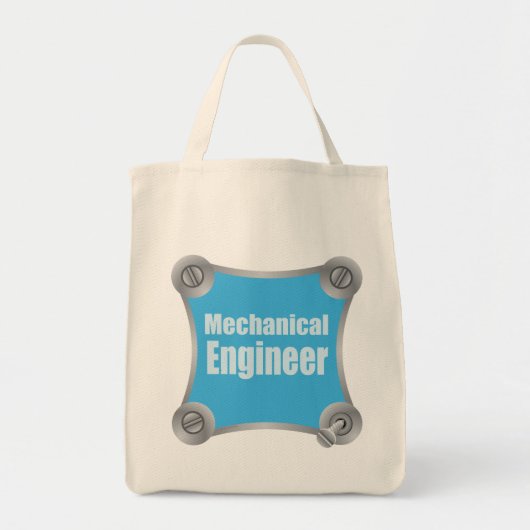 Blue Mechanical Engineer Tote Bag (Voorkant)