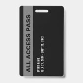 Blue Media All Access-pas foto-ID Badge (Achterkant)