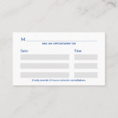 Blue Medical 3D Caduceus Gold Cross Afsprakenkaartje (Achterkant)