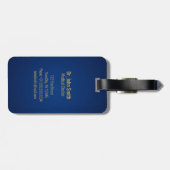 Blue Medical 3D Caduceus Gold Cross Bagagelabel (Achterkant horizontaal)