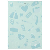 Blue Medical Doctor Elements Gepersonaliseerd Klembord (Achterkant)